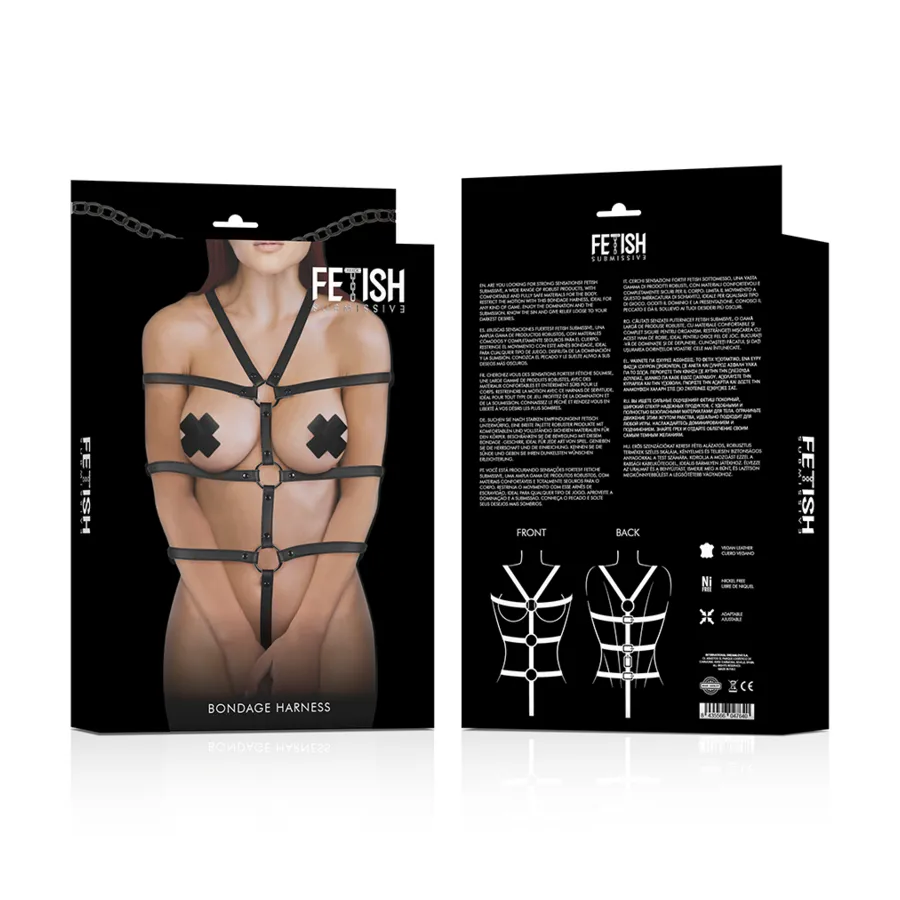 FETISH SUBMISSIVE BONDAGE - IMBRACATURA REGOLABILE TORSO E BRACCIA