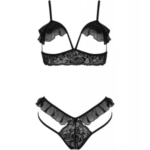 PASSION - ENSEMBLE DOLLY DEUX PIÈCES NOIR L/XL