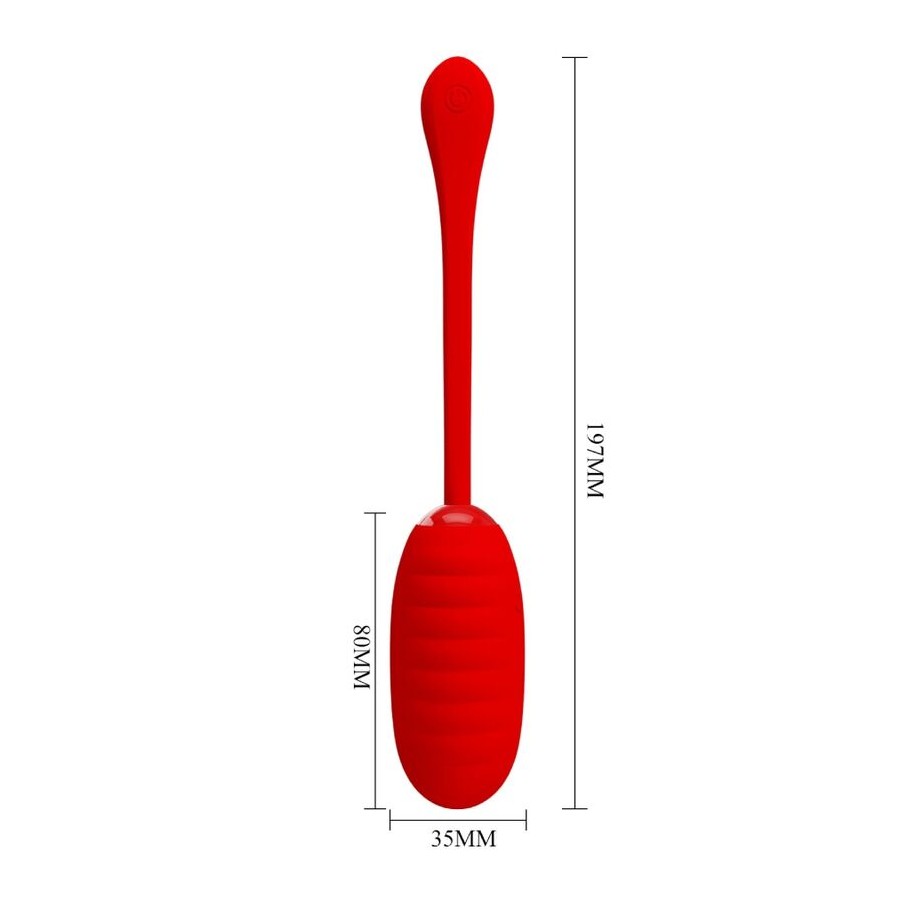 PRETTY LOVE - KIRK RECHARGEABLE VIBRATING EGG RED