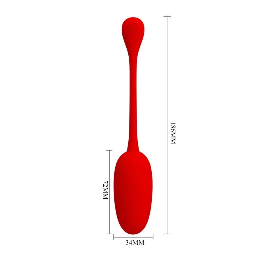PRETTY LOVE - KNUCKER RED RECHARGEABLE VIBRATING EGG