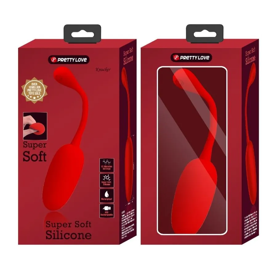PRETTY LOVE - KNUCKER RED RECHARGEABLE VIBRATING EGG