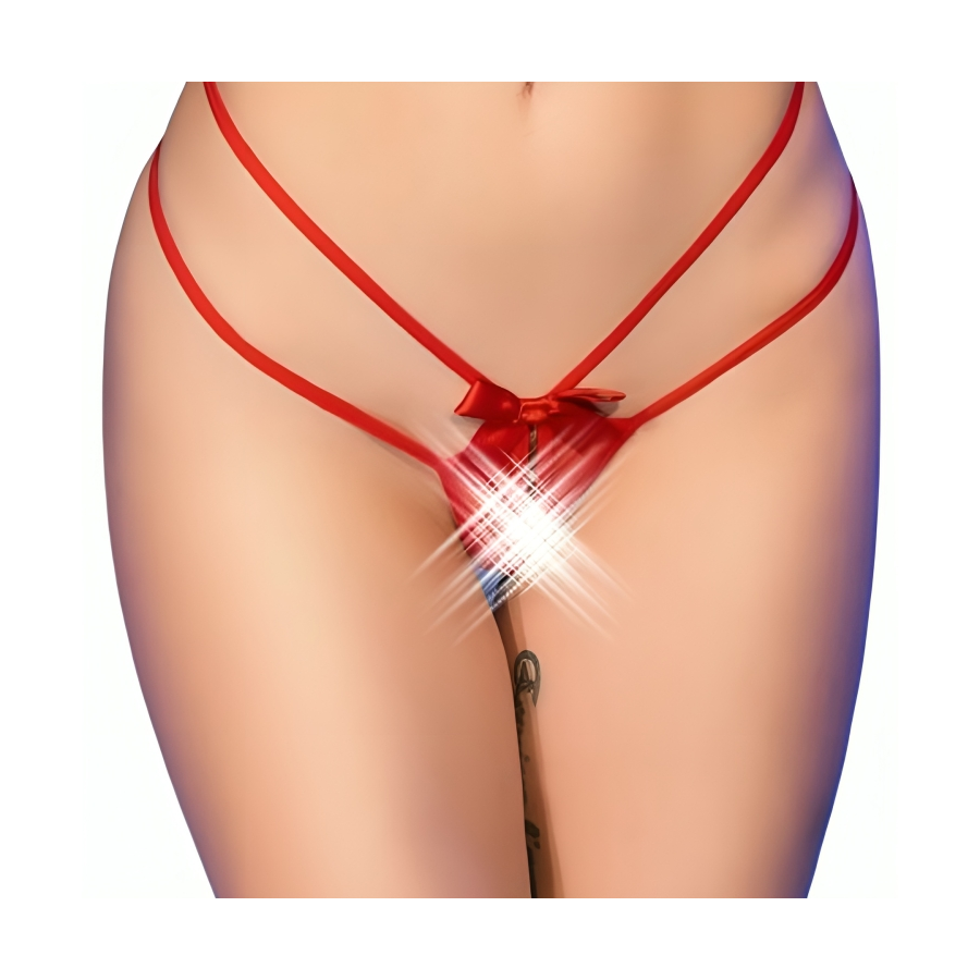 CHILIROSE - CR 4695 BABYDOLL  THONG CROTCHLESS RED