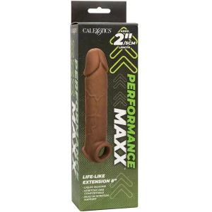 CALIFORNIA EXOTICS - PERFORMANCE MAXX LIFE-LIKE EXTENSION 8 PELLE MARRONE