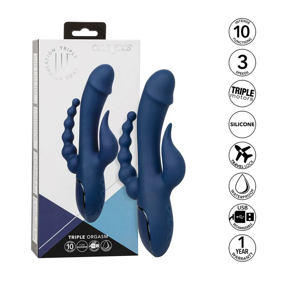 CALIFORNIA EXOTICS - VIBRATOR TRIPLE ORGASM BLUE
