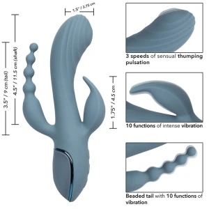 CALIFORNIA EXOTICS - VIBRATORE TRIPLE ECSTASY GRIGIO