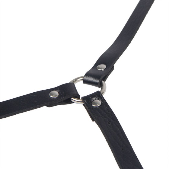 SUBBLIME - LEATHER BODY HARNESS BLACK ONE SIZE