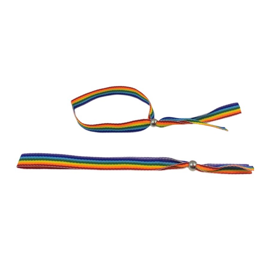 PRIDE - BRACCIALE A SFERA IN ARGENTO CON BANDIERA LGBT