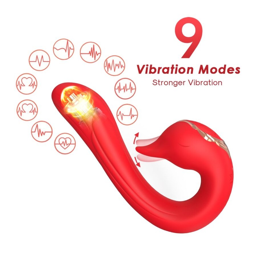ARMONY - VIBRATORE DELFIN MULTIPOSIZIONE ED EFFETTO CALORE ROSSO