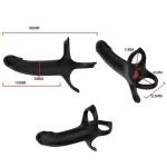 ARMONY - DILDO WITH RING  VIBRATOR REMOTE CONTROL BLACK