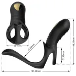 ARMONY - JOY JUMPER RING VIBRATOR FOR COUPLES  ANAL PLUG REMOTE CONTROL BLACK