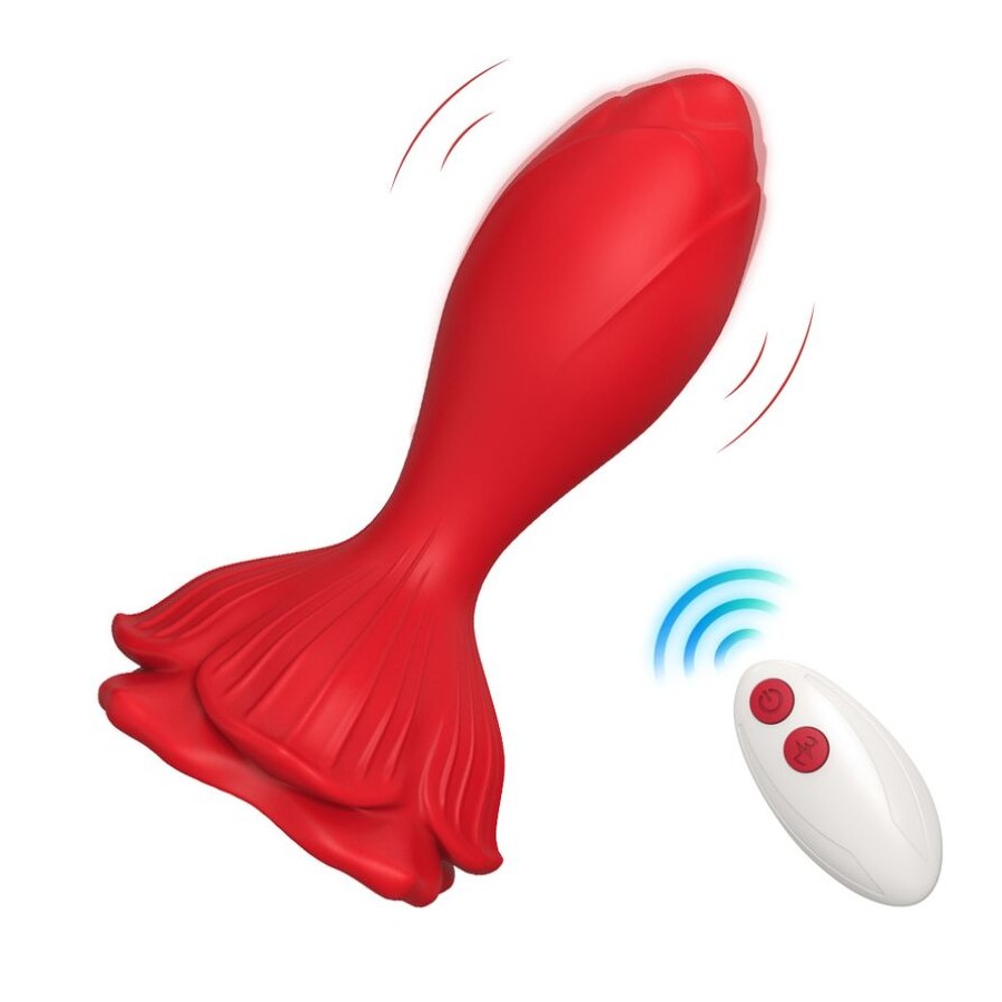 ARMONY - VIBRATORE ROSA E TELECOMANDO PICCOLO PLUG ANALE ROSSO