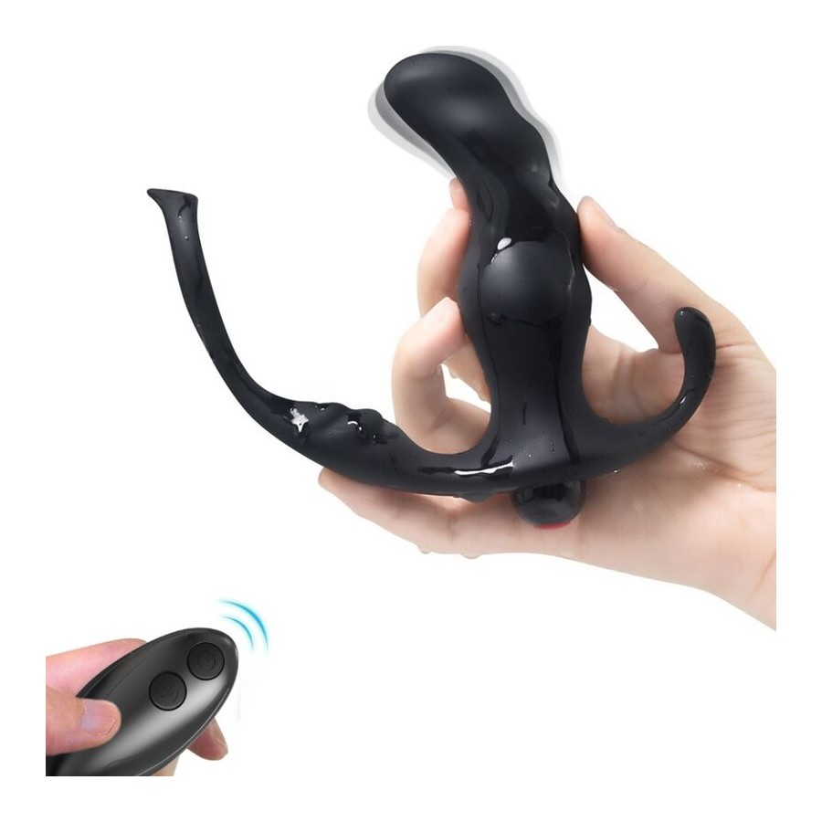 ARMONY - VIBRATORE ANALE PROSTATA KNIGHT E TELECOMANDO ANELLO NERO