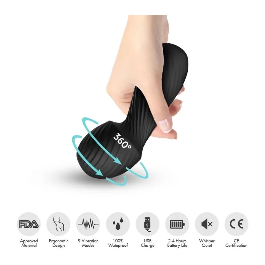 ARMONY - MASSAGGIATORE E VIBRATORE DAZZLE PICCOLO NERO