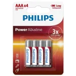 PHILIPS — ЩЕЛОЧНАЯ БАТАРЕЯ AAA LR03, 4 шт.
