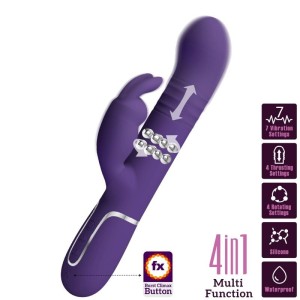PRETTY LOVE - ВИБРАТОР COALE RABBIT 4 В 1 ФИОЛЕТОВЫЙ