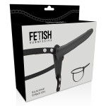 FETISH SUBMISSIVE УПРЯЖЬ / РЕМЕНЬ - ЧЕРНЫЙ СИЛИКОН 15 СМ