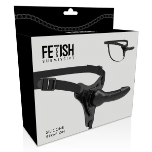 FETISH SUBMISSIVE УПРЯЖЬ / РЕМЕНЬ - ЧЕРНЫЙ СИЛИКОНОВЫЙ РЕАЛИСТИЧНЫЙ 16 СМ