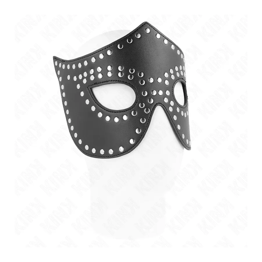 KINK - MASCHERA IN SIMILPELLE CON RIVETTI MODELLO 2 30 x 12 CM
