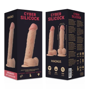 CYBER SILICOCK - STRAP-ON MAGNUS SILICONE LIQUIDO CON 3 ANELLI IN OMAGGIO 20.5 CM -O- 4.1 CM