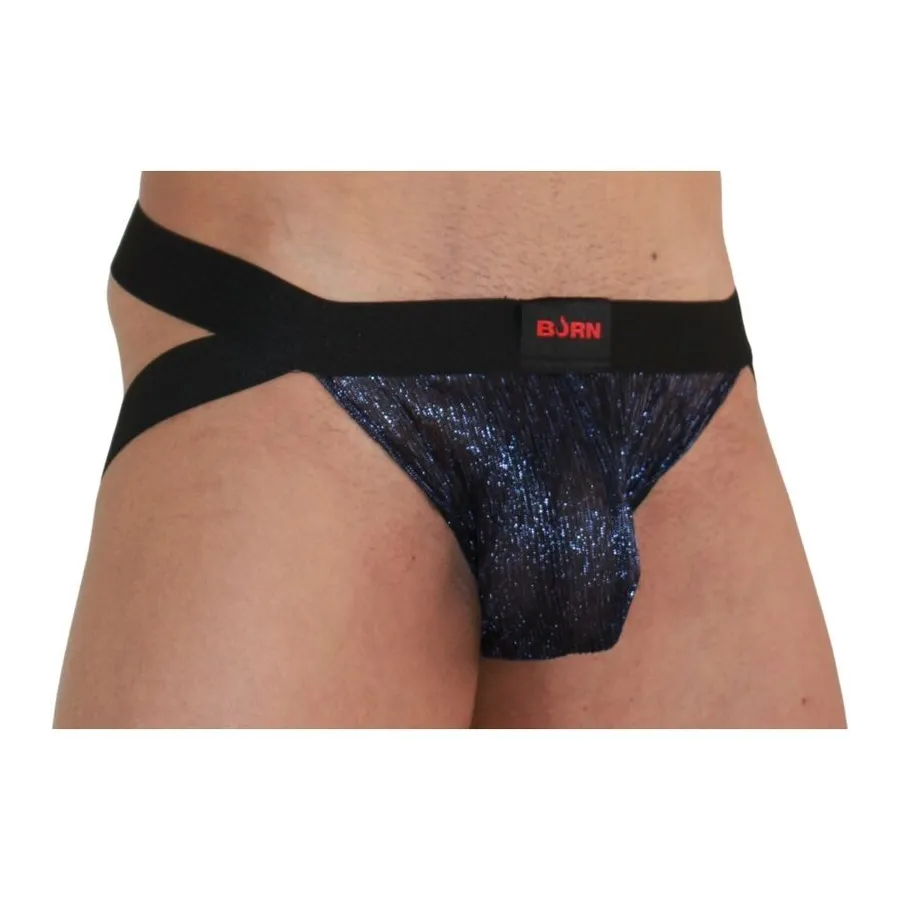 BURN - 006 JOCK BLU LUCIDO / NERO XL