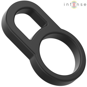 INTENSE - BOBBY DOUBLE ANNEAU PÃNIS EN SILICONE NOIR