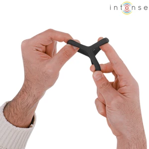 INTENSE - CARSON ANNEAU PÃNIS DOUBLE SILICONE NOIR MODÃLE 4