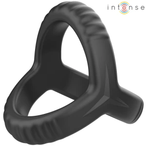 INTENSE - ДВОЙНОЕ СИЛИКОНОВОЕ КОЛЬЦО ДЛЯ ПЕНИСА CARSON, ЧЕРНОЕ, МОДЕЛЬ 4