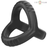 INTENSE - ДВОЙНОЕ СИЛИКОНОВОЕ КОЛЬЦО ДЛЯ ПЕНИСА CARSON, ЧЕРНОЕ, МОДЕЛЬ 4