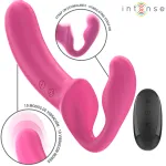 INTENSE - ДВОЙНОЙ ВИБРАТОР AMY 20 СМ, РОЗОВЫЙ ПУЛЬТ ДИСТАНЦИОННОГО УПРАВЛЕНИЯ