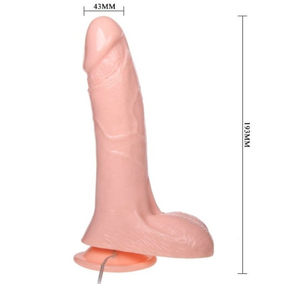 BAILE - INFLATABLE REALISTIC DILDO WITH SUCTION CUP 19.3 CM