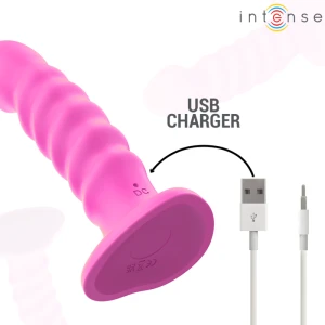 INTENSE - CINDY VIBRATEUR TAILLE L DESIGN SPIRALE 10 VIBRATIONS ROSE TÃLÃCOMMANDE