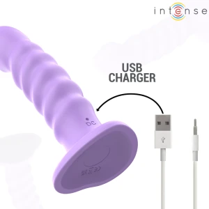 INTENSE - BRENDA VIBRATEUR TAILLE M DESIGN SPIRALE 10 VIBRATIONS VIOLET TÃLÃCOMMANDE
