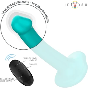 INTENSE - KATIE VIBRATEUR AVEC VENTOUSE 10 VIBRATIONS TÃLÃCOMMANDE BLEUE