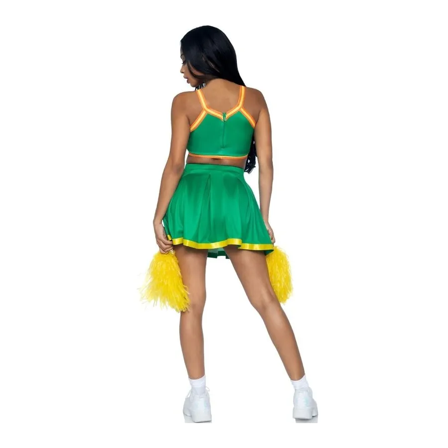 LEG AVENUE - COSTUME CHEERLEADER VERDE S/M