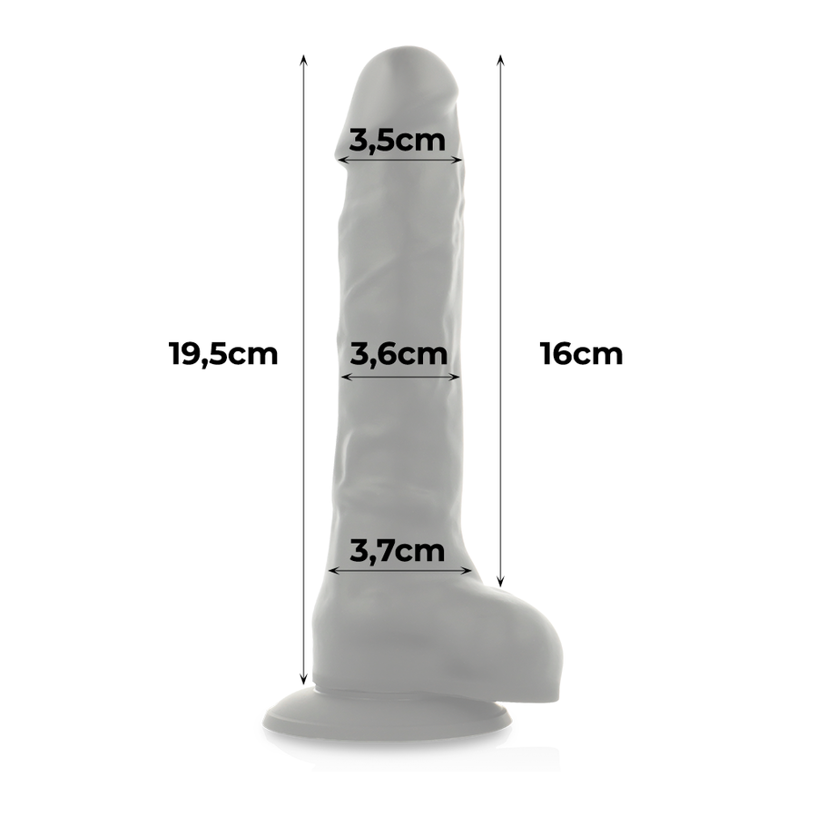 COCK MILLER - HARNESS + SILICONE DENSITY ARTICULABLE COCKSIL BLACK 19.5 CM