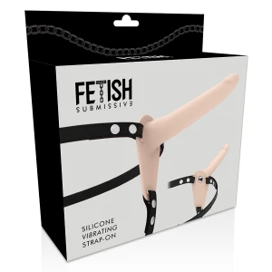 FETISH SUBMISSIVE УПРЯЖЬ / РЕМЕНЬ - ФЛЕШ СИЛИКОНОВЫЙ ВИБРАТОР 15 СМ