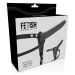 FETISH SUBMISSIVE ХАРНЕСС - ЧЕРНЫЙ СИЛИКОНОВЫЙ ВИБРАТОР 15 СМ