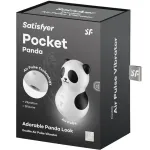 SATISFYER - КАРМАННЫЙ СТИМУЛЯТОР И ВИБРАТОР PANDA, ЧЕРНО-БЕЛЫЙ