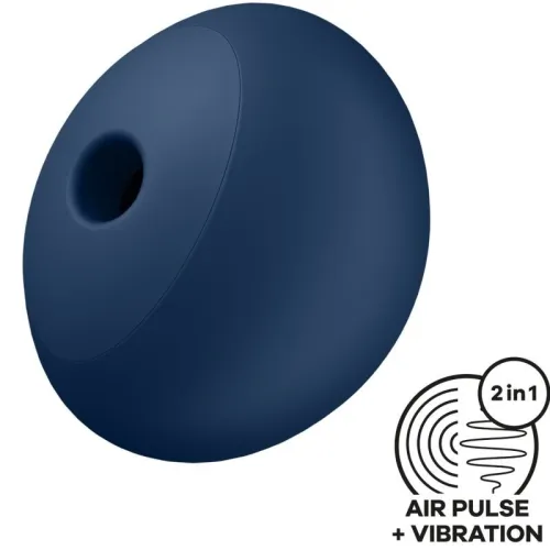 SATISFYER - СТИМУЛЯТОР AIR POWER 4 И ВИБРАТОР 12 ВИБРАЦИЙ СИНИЙ