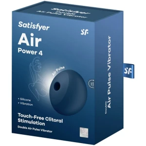 SATISFYER - СТИМУЛЯТОР AIR POWER 4 И ВИБРАТОР 12 ВИБРАЦИЙ СИНИЙ