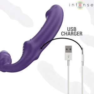 INTENSE - JILL DOUBLE VIBRATEUR 20 CM VIOLET TÃLÃCOMMANDE