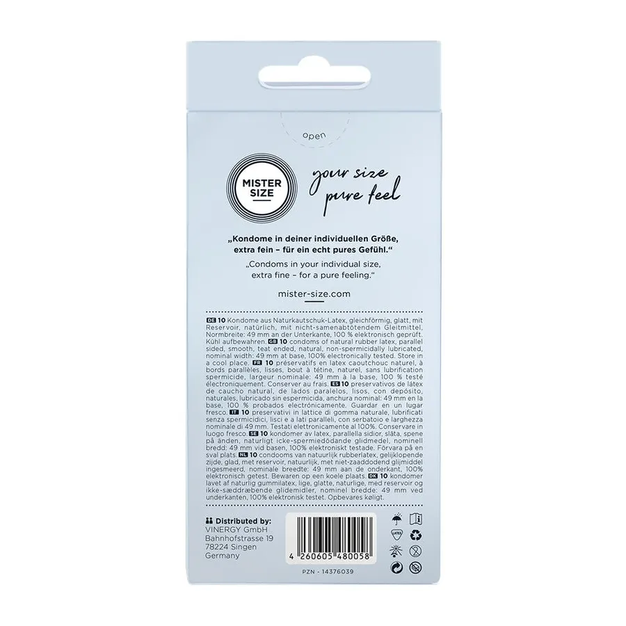 MISTER SIZE - PRESERVATIVO TAGLIA S 49 MM (10 UNITÀ)