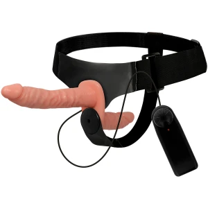 HARNESS ATTRACTION -  ХАРРИС ДВОЙНОЙ ПЕНЕТРАЦИИ С ВИБРАЦИЕЙ 18 X 3.5CM