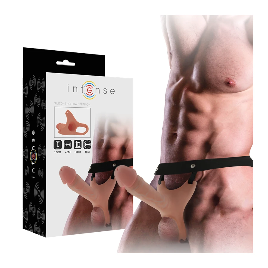 INTENSE - HOLLOW HARNESS WITH SILICONE DILDO 16 X 3.5 CM