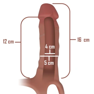 INTENSE - ПОЛЫЙ СТРАПОН SILICONE EXTENDER 16 X 3.5 CM