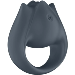 SATISFYER - PERFECT PAIR 2 MULTIVIBRATOR 2 IN 1 PENIS RING AND FINGER STIMULATOR GREY