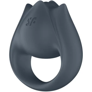 SATISFYER - PERFECT PAIR 2 MULTIVIBRATOR 2 IN 1 PENIS RING AND FINGER STIMULATOR GREY