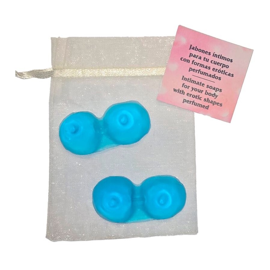 DIABLO PICANTE - 2 BREASTS SHAPED PERFUMED SOAPS BLUE