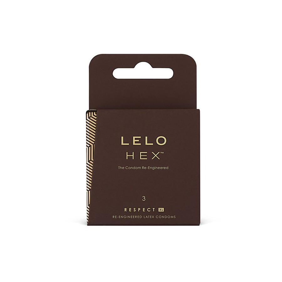 LELO HEX CONDOMS RESPECT XL 3 PACK | Pasio