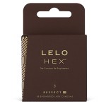 LELO HEX CONDOMS RESPECT XL 3 PACK | Pasio